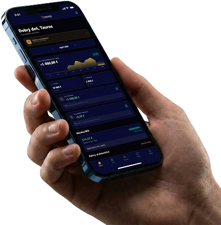 Mobilná aplikácia Taurus Accounting v ruke – prehľad financií a účtovníctva na telefóne